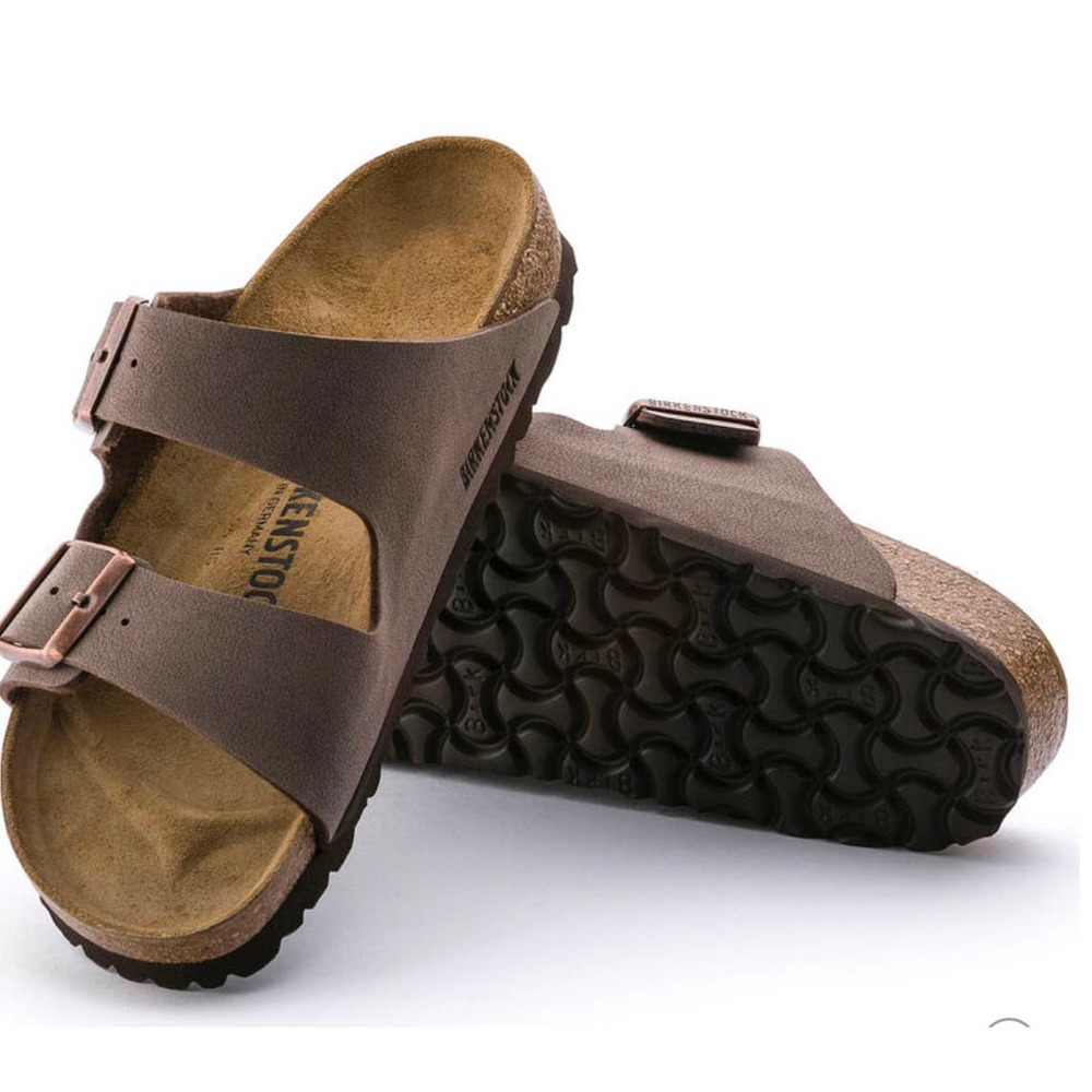 BIRKENSTOCK UNISEX ARIZONA MOCHA BIRKO-FLOR NUBUCK LEATHER size 37